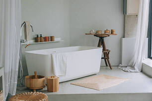 bathroom in white color