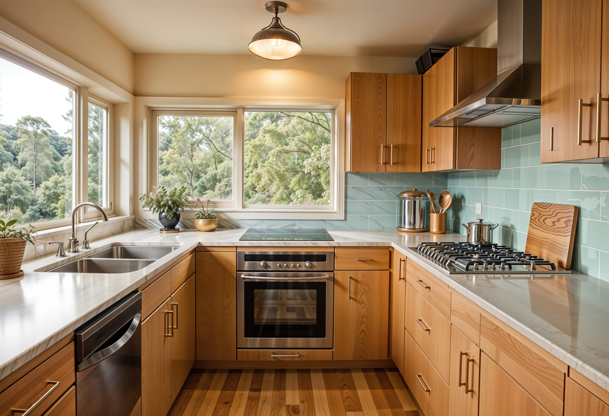 u shape kitchen